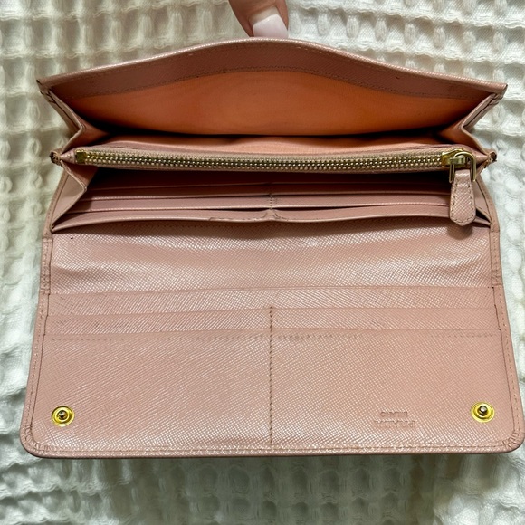 Prada Double Snap Long Wallet with Bow - Picture 10 of 15
